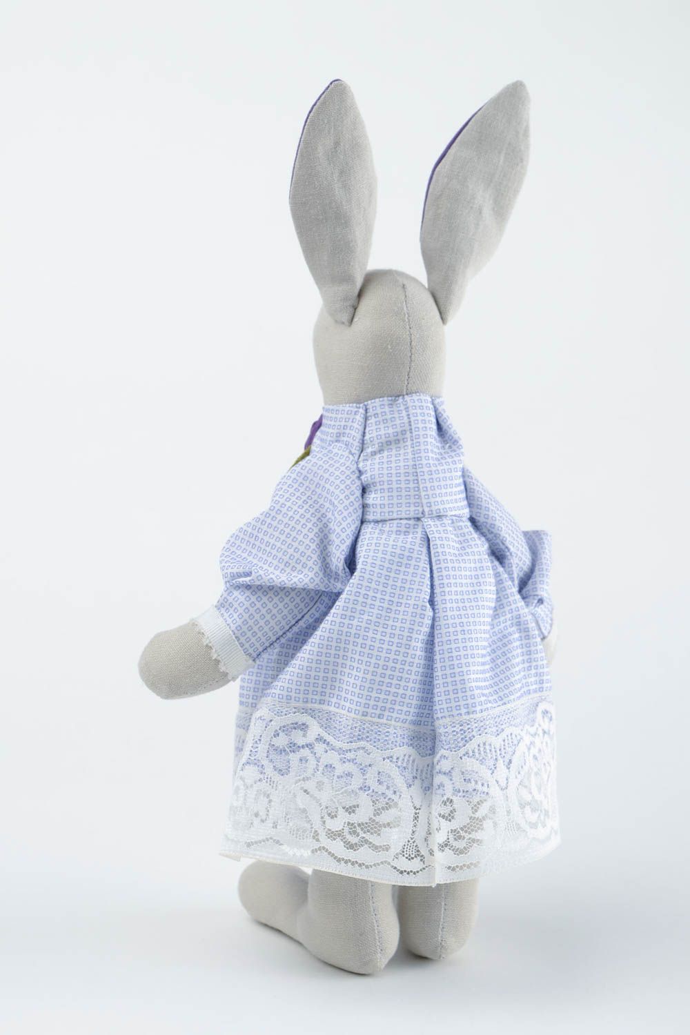 Peluche originale Jouet pour enfant fait main lièvre en robe Cadeau original photo 5