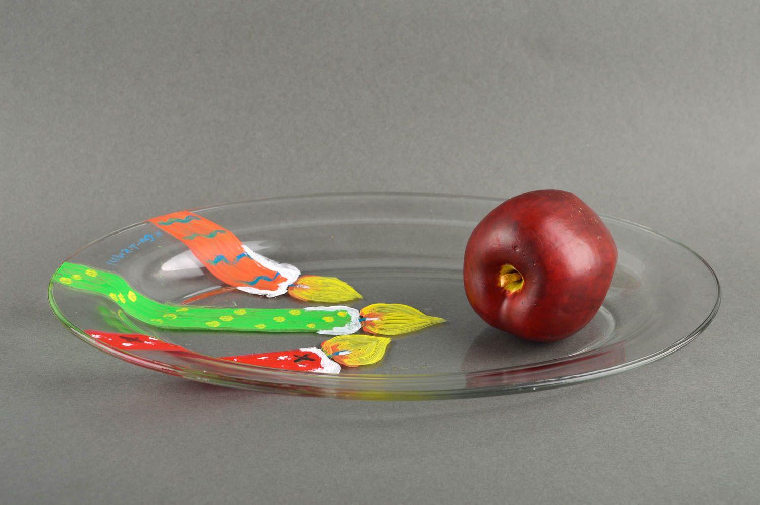 Deko Glasschale handmade Designer Geschirr Schale Obst Tisch Deko groß foto 3