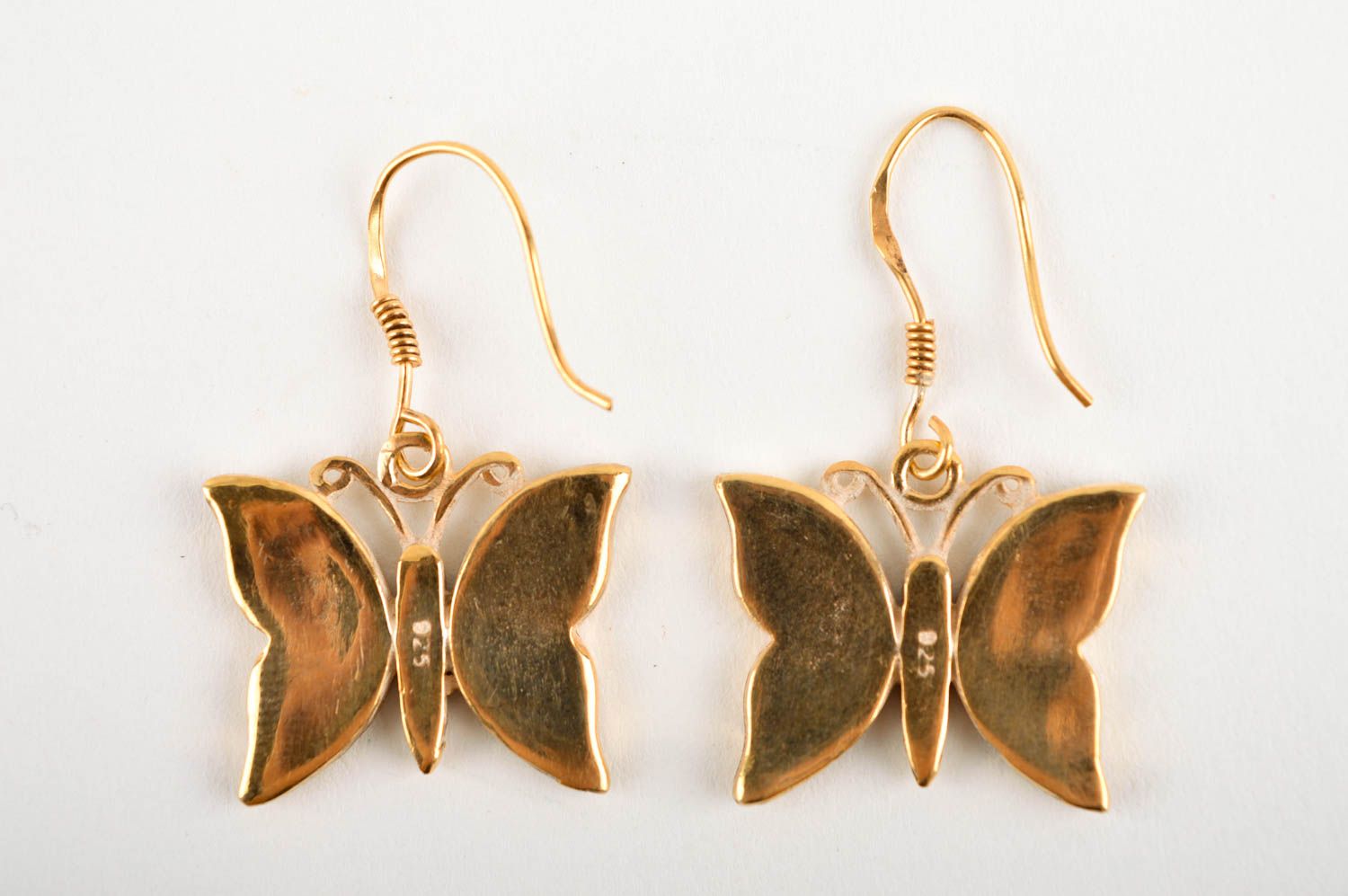 Accessoire für Frauen Messing Schmuck lange Ohrhänger Geschenk Schmetterlinge foto 4