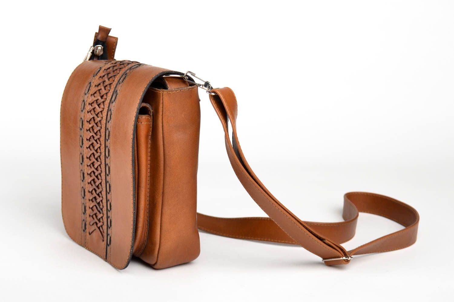Handmade leather accessories designer shoulder bag elegant purse for women photo 3