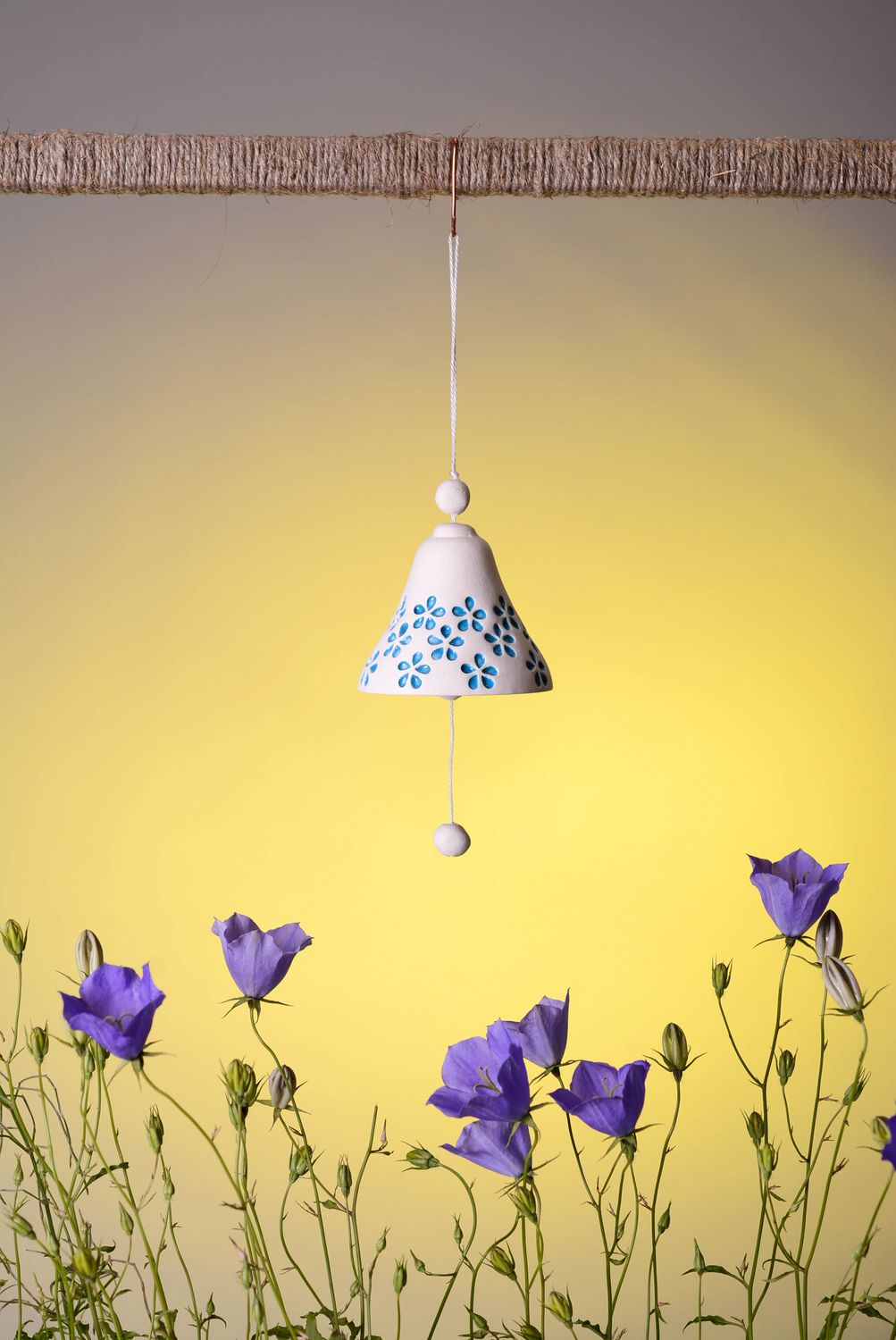 Bell with blue flowers photo 4