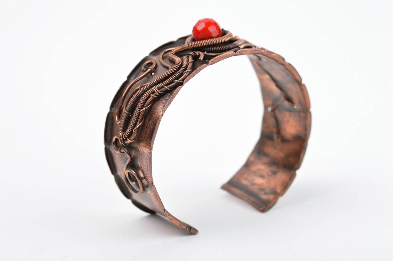 Kupfer Armband handgeschaffen Damen Armband stilvoller Schmuck für Frauen foto 6