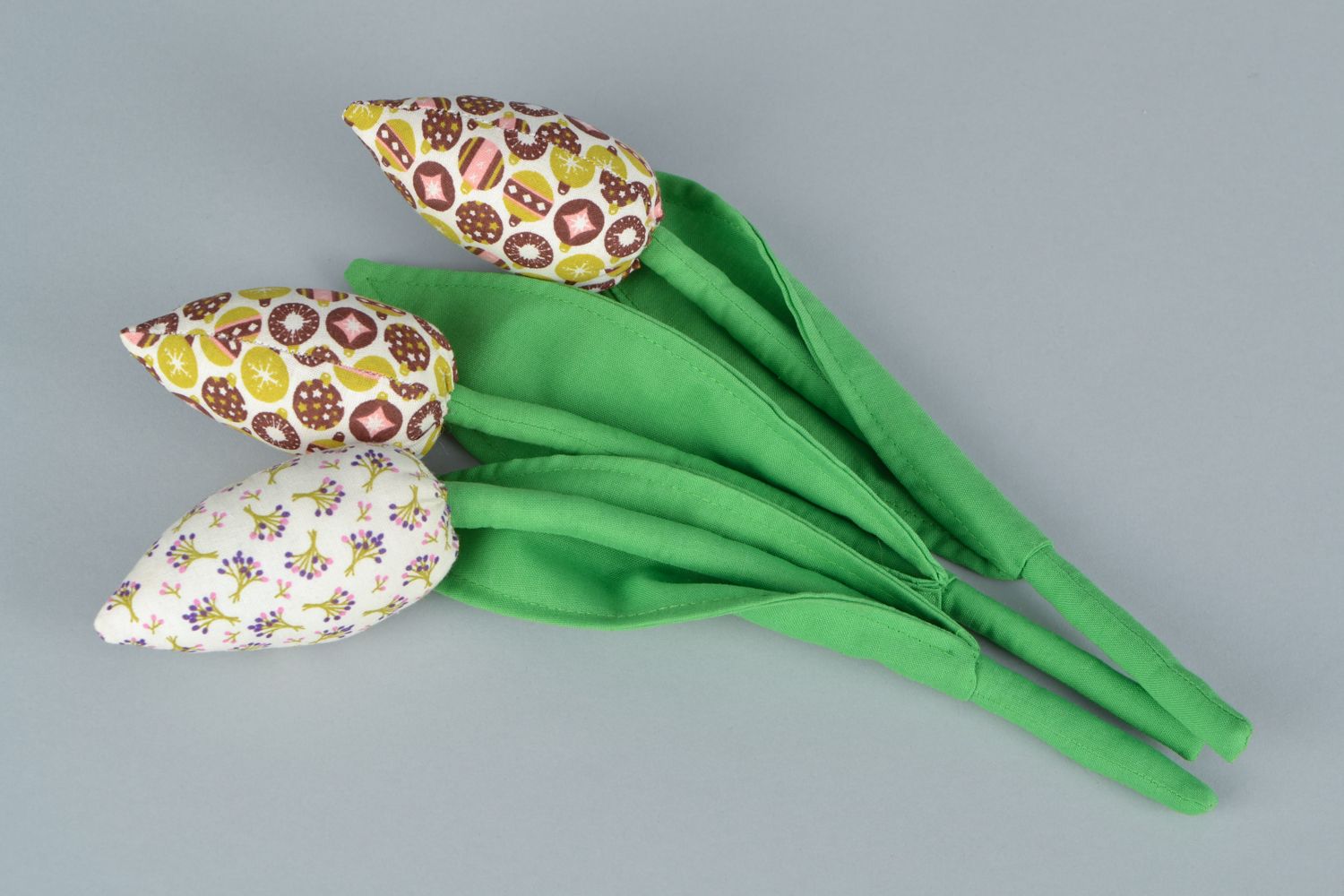 Ramo de flores de tela artificiales Tulipanes foto 1