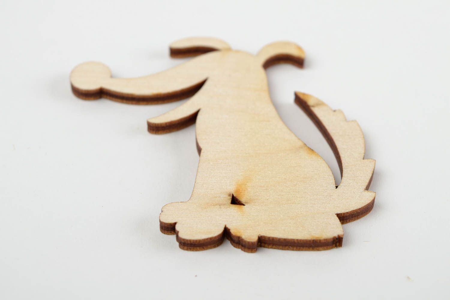 Figur aus Holz handmade Holzfigur zum Bemalen Holzartikel zum Gestalten Hund  foto 5