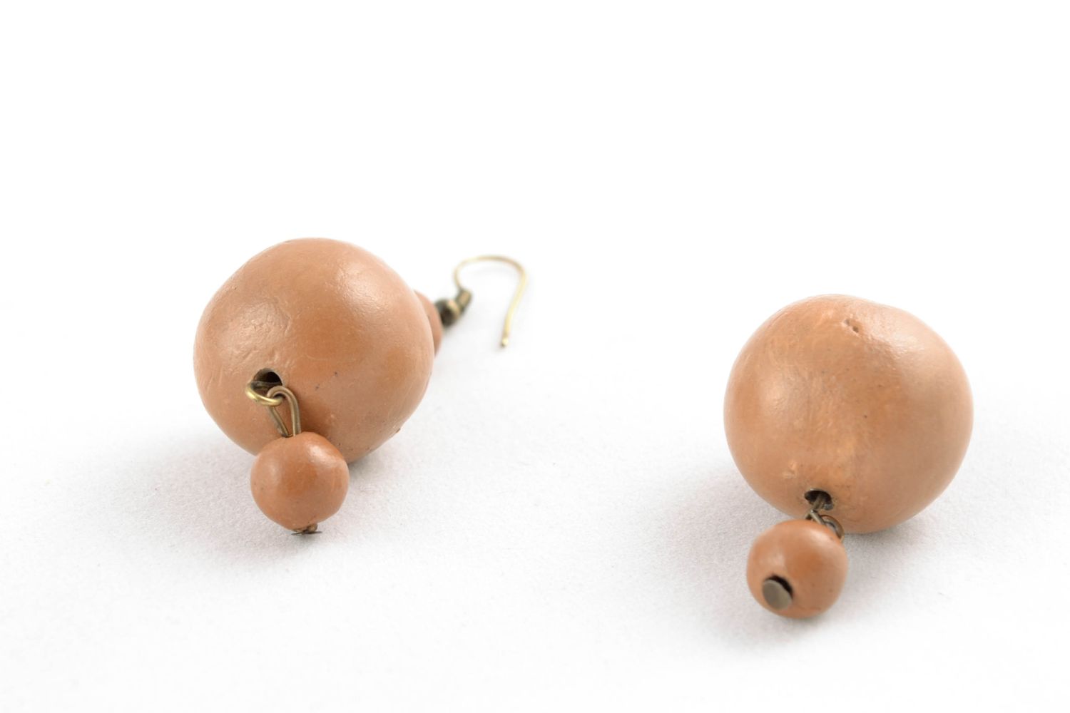 Ceramic earrings in ethnic style photo 3