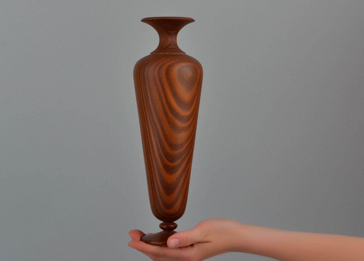 13 inches wooden elegant design decorative Greek-style vase 1,1 lb photo 4