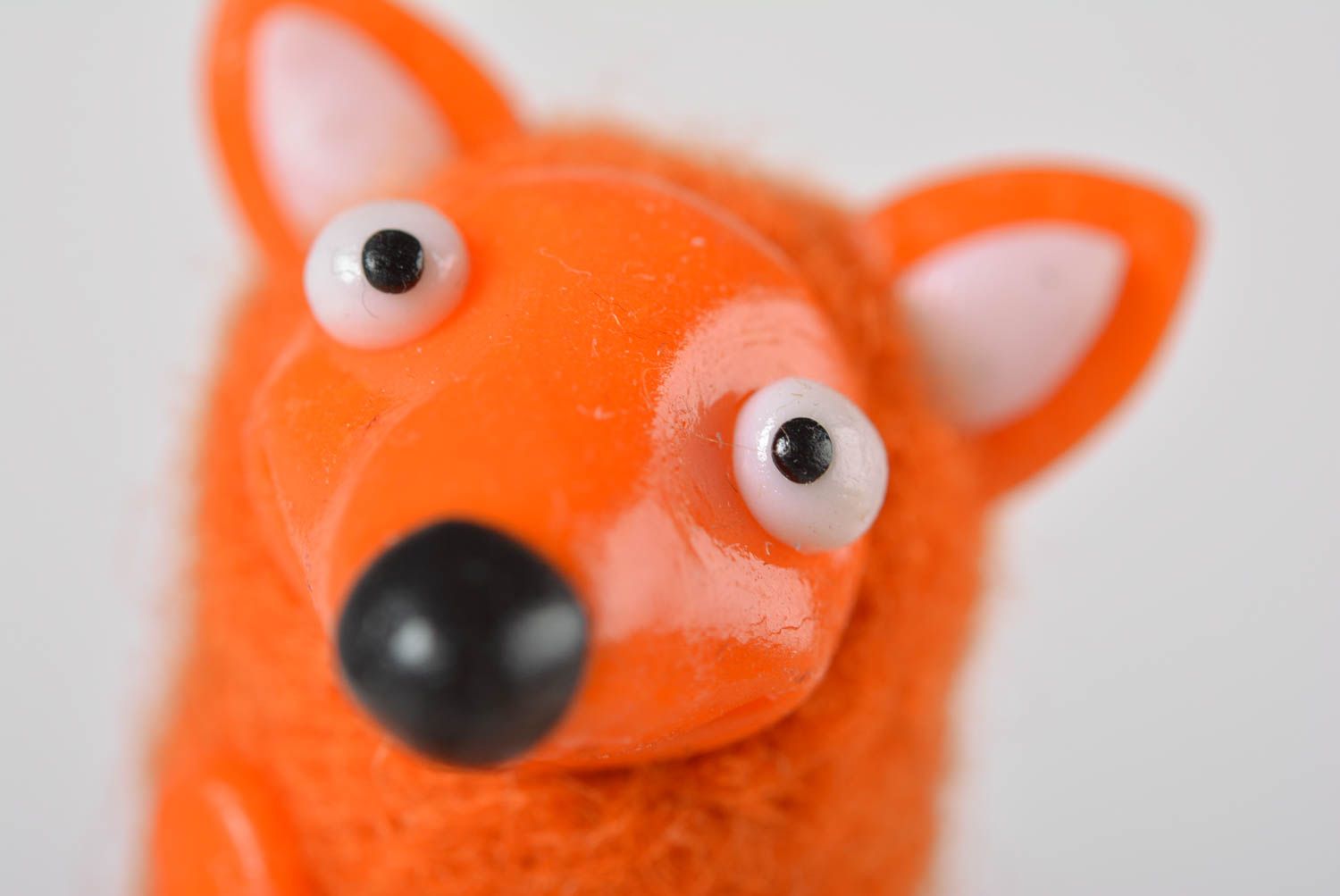 Gefilzte Figur handmade Fuchs Spielzeug Kinder Geschenke kleine Figur orange foto 2