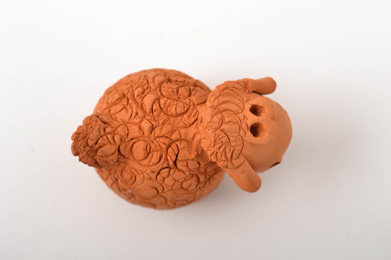 Handmade Deko Dekofigur Schaf aus Ton ausgefallenes Geschenk Tier aus Keramik  foto 3