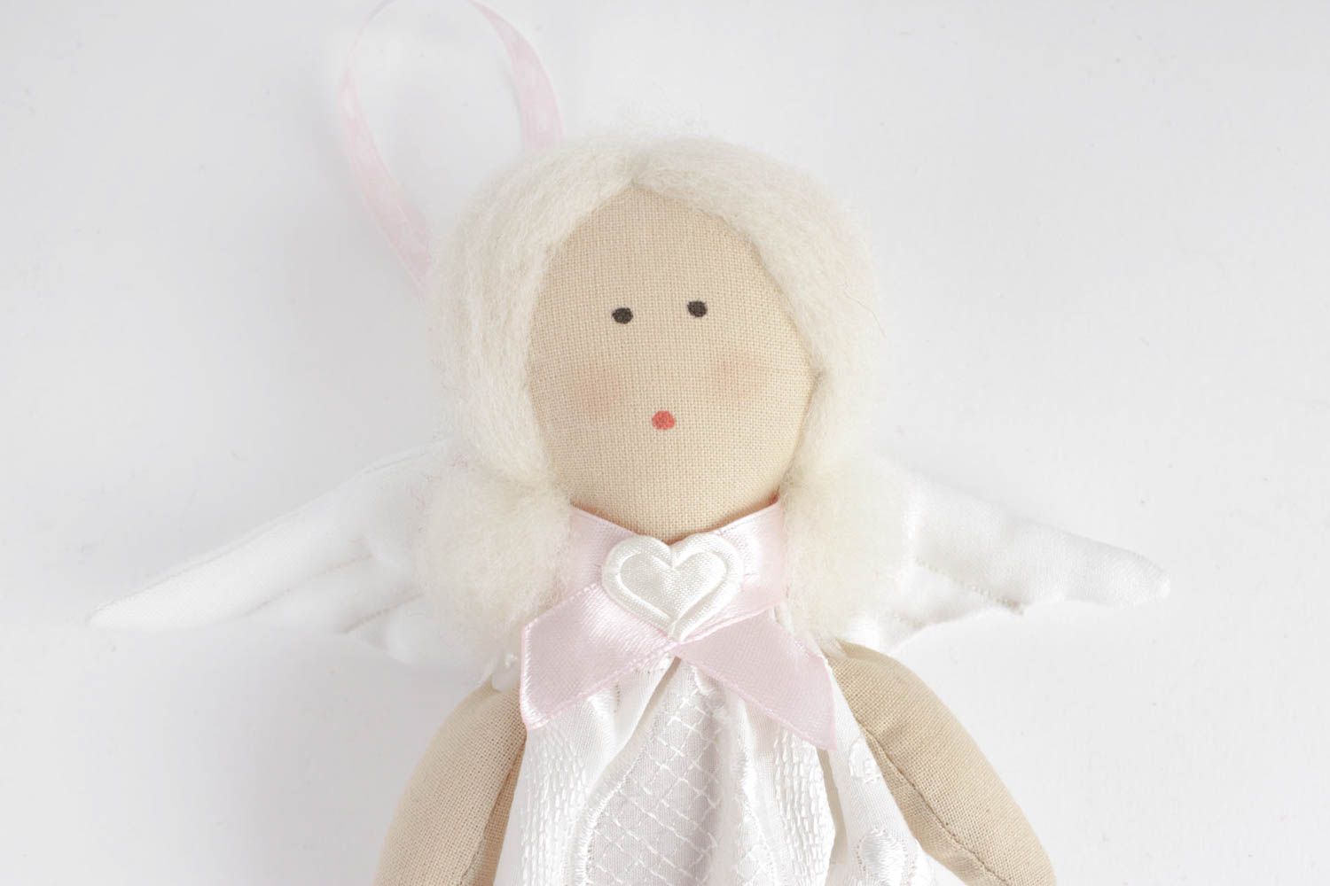 Кукла ручной работы кукла из ткани ангелочек нежный авторская кукла маленькая фото 1