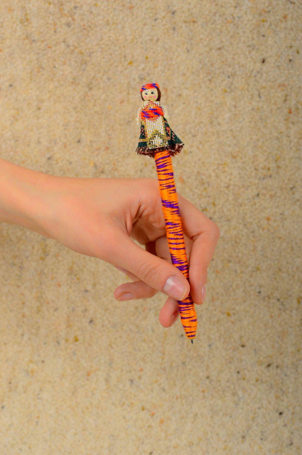 Подарочная ручка ручной работы детская ручка с куклой шариковая ручка стильная фото 1