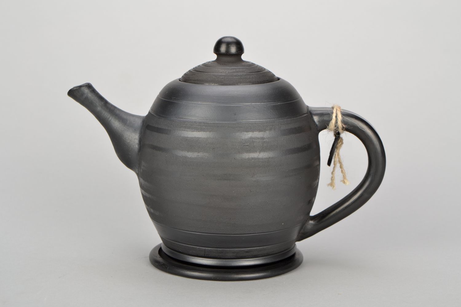 Clay teapot with stand photo 4