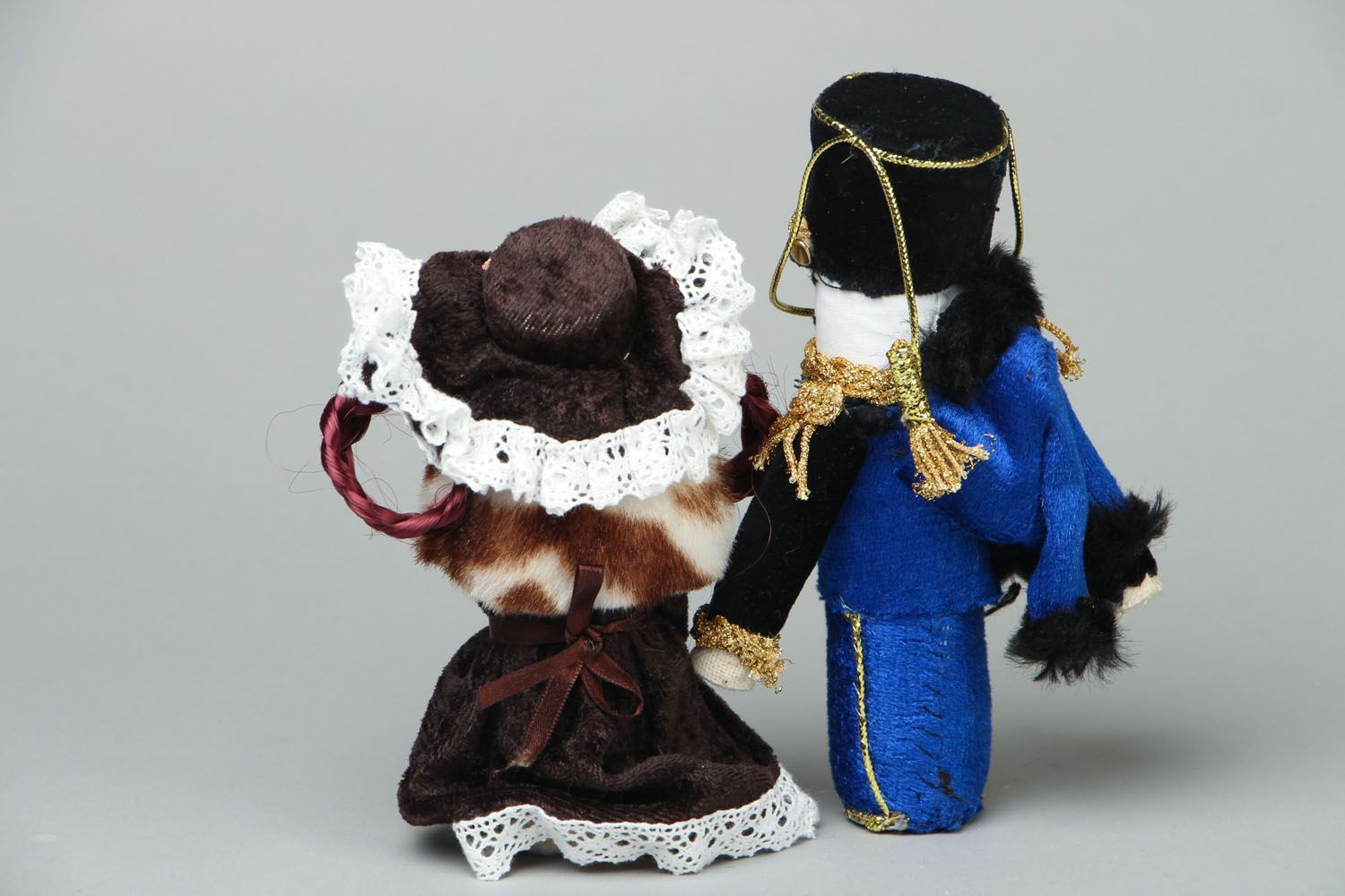 Designer soft dolls Hussar with Lady photo 3