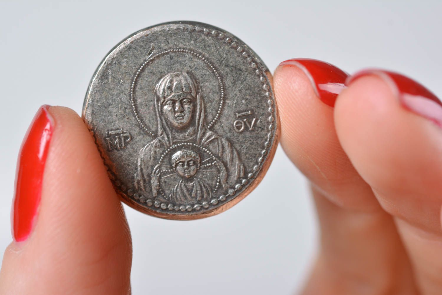 Handmade seltene Münze ausgefallenes Geschenk alte Münze Miliarense Kopie   foto 4