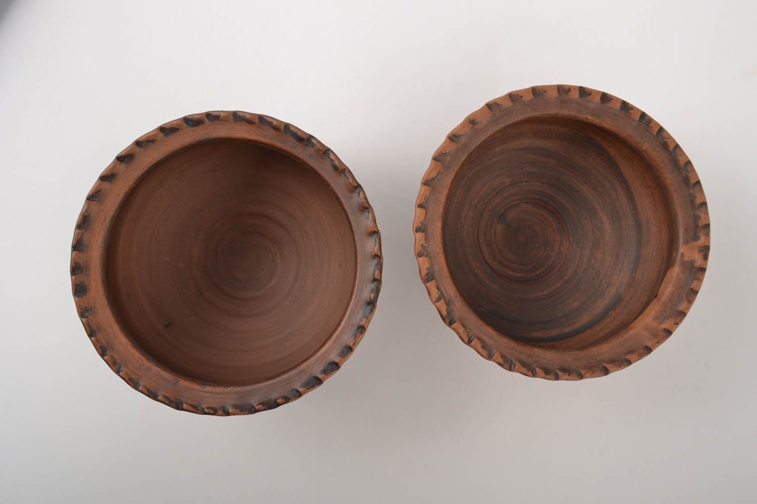 Set of 2 handmade ceramic bowls decoration for home handmade tableware  photo 2