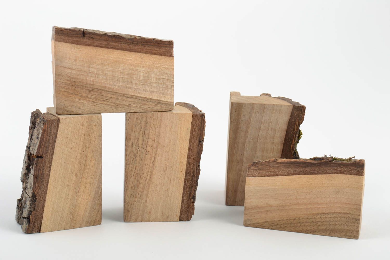 Porte-téléphone en bois faits main écologiques originaux pour bureau 5 pièces photo 4