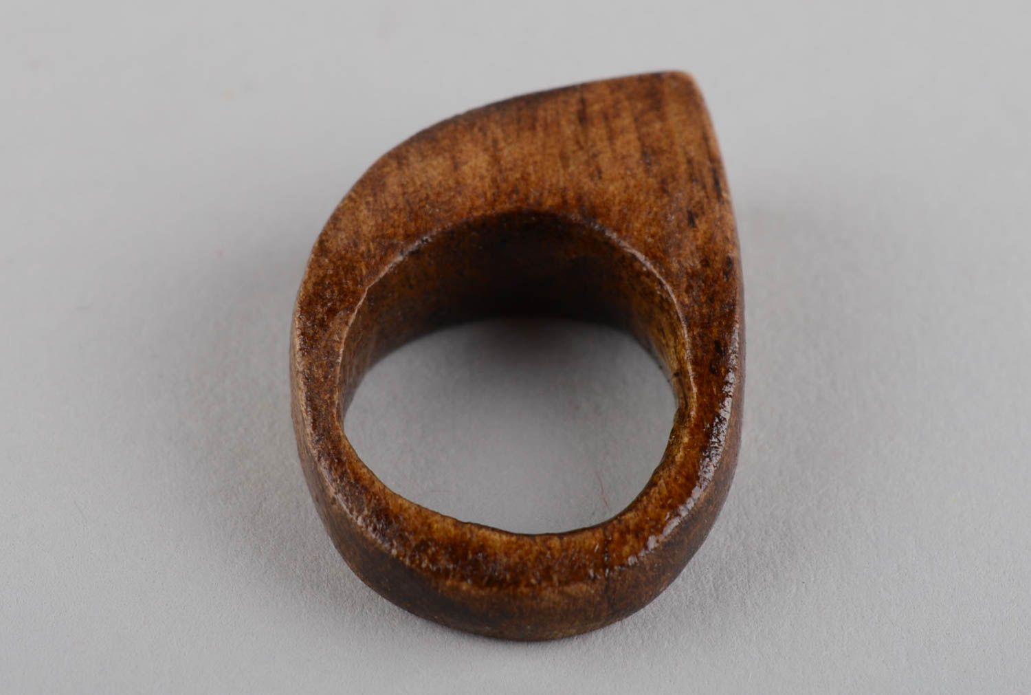 Cute handmade wooden ring fashion accessories for girls wood craft small gifts photo 7