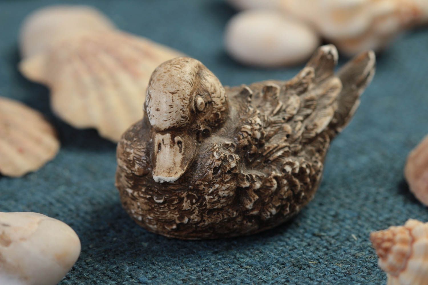 Figura en miniatura pato hecha a mano elemento decorativo souvenir original foto 1