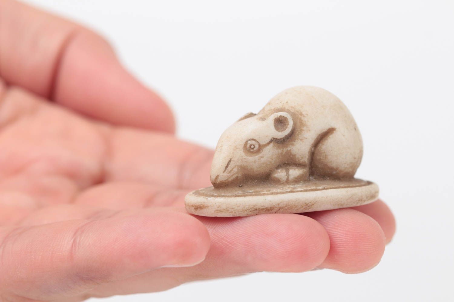 Figurine animal fait main Petite statuette rat Déco intérieur de design photo 5