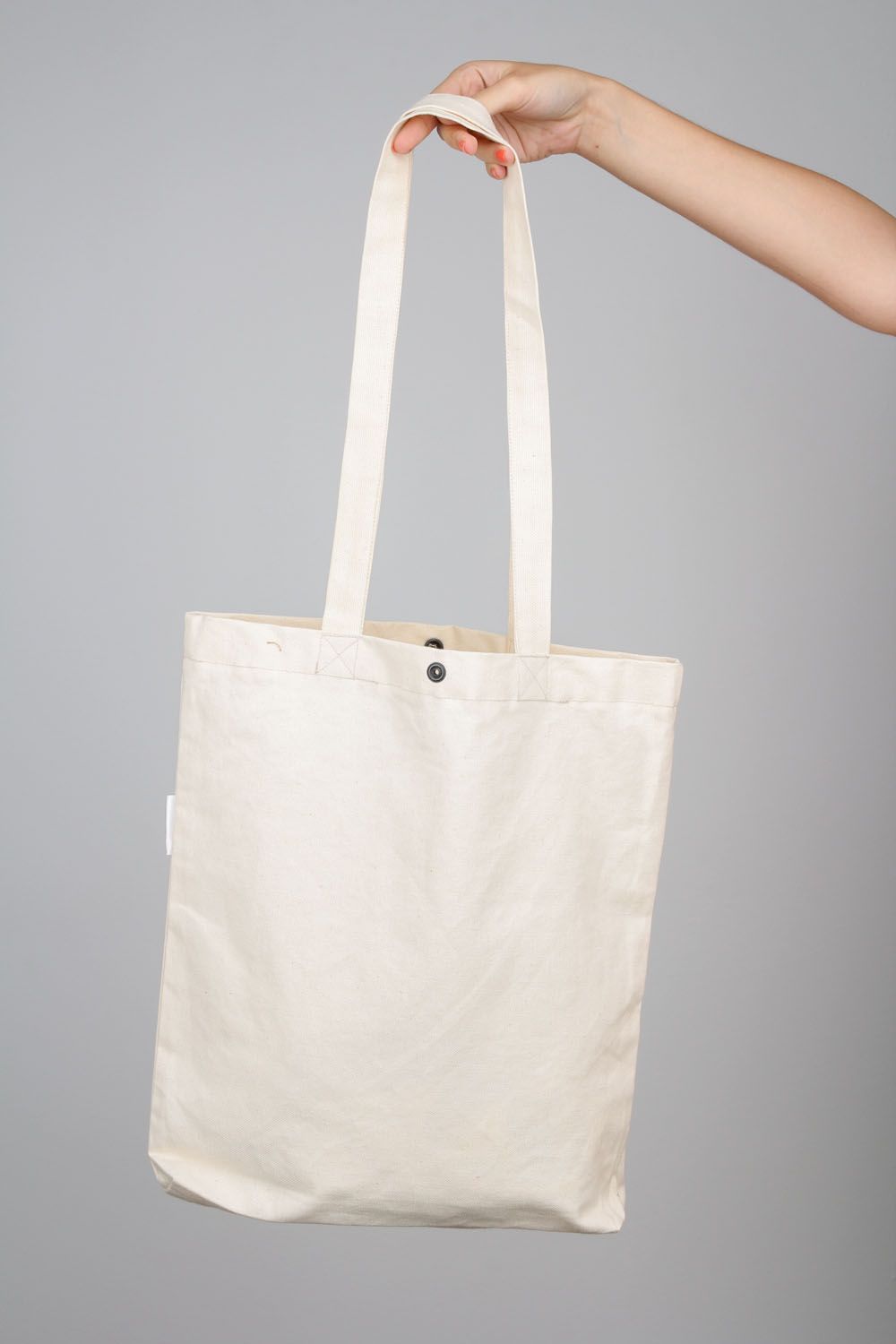 Textile cotton bag Geometry photo 3