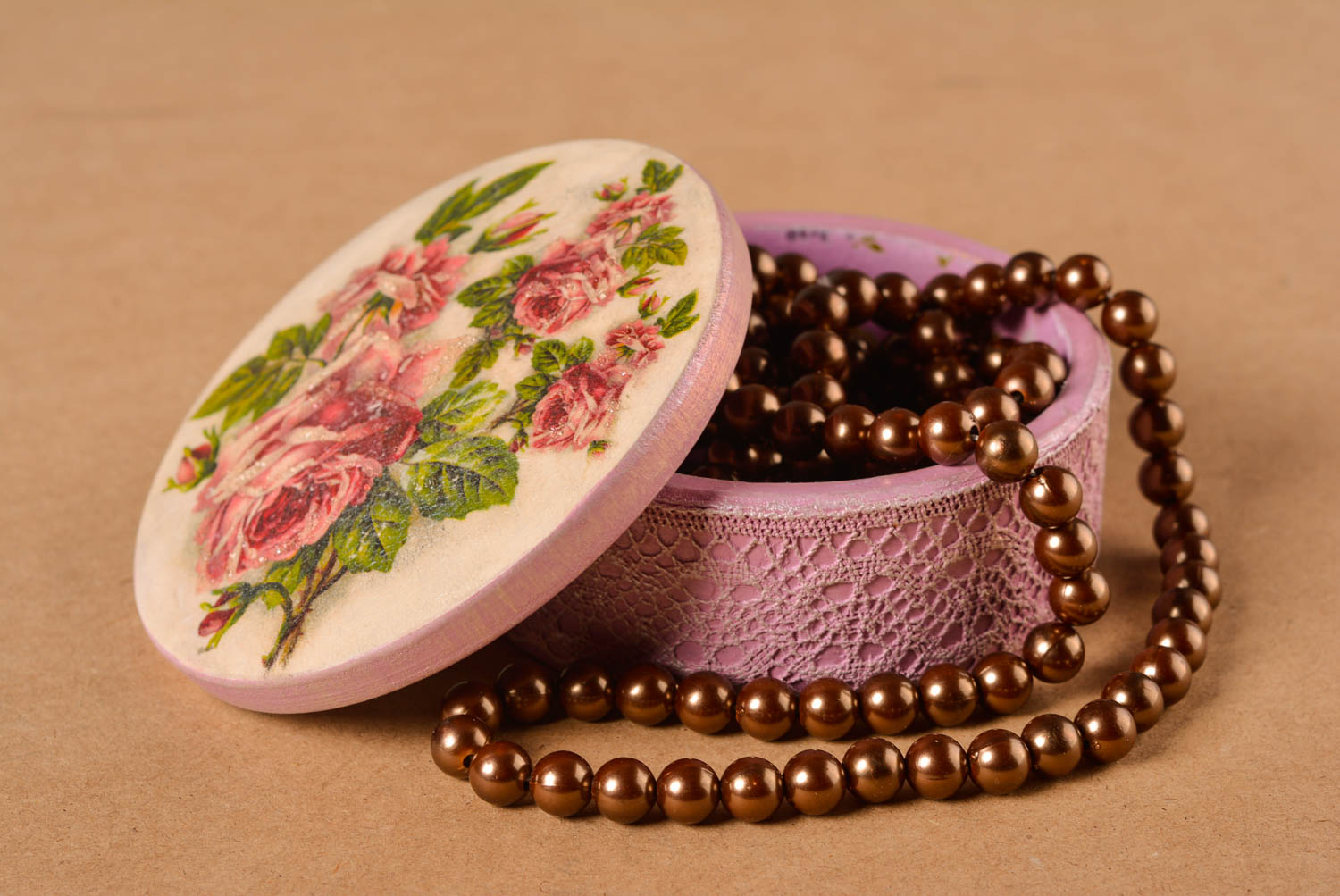 Шкатулка для украшений handmade винтажная шкатулка с кружевом подарок женщине фото 1