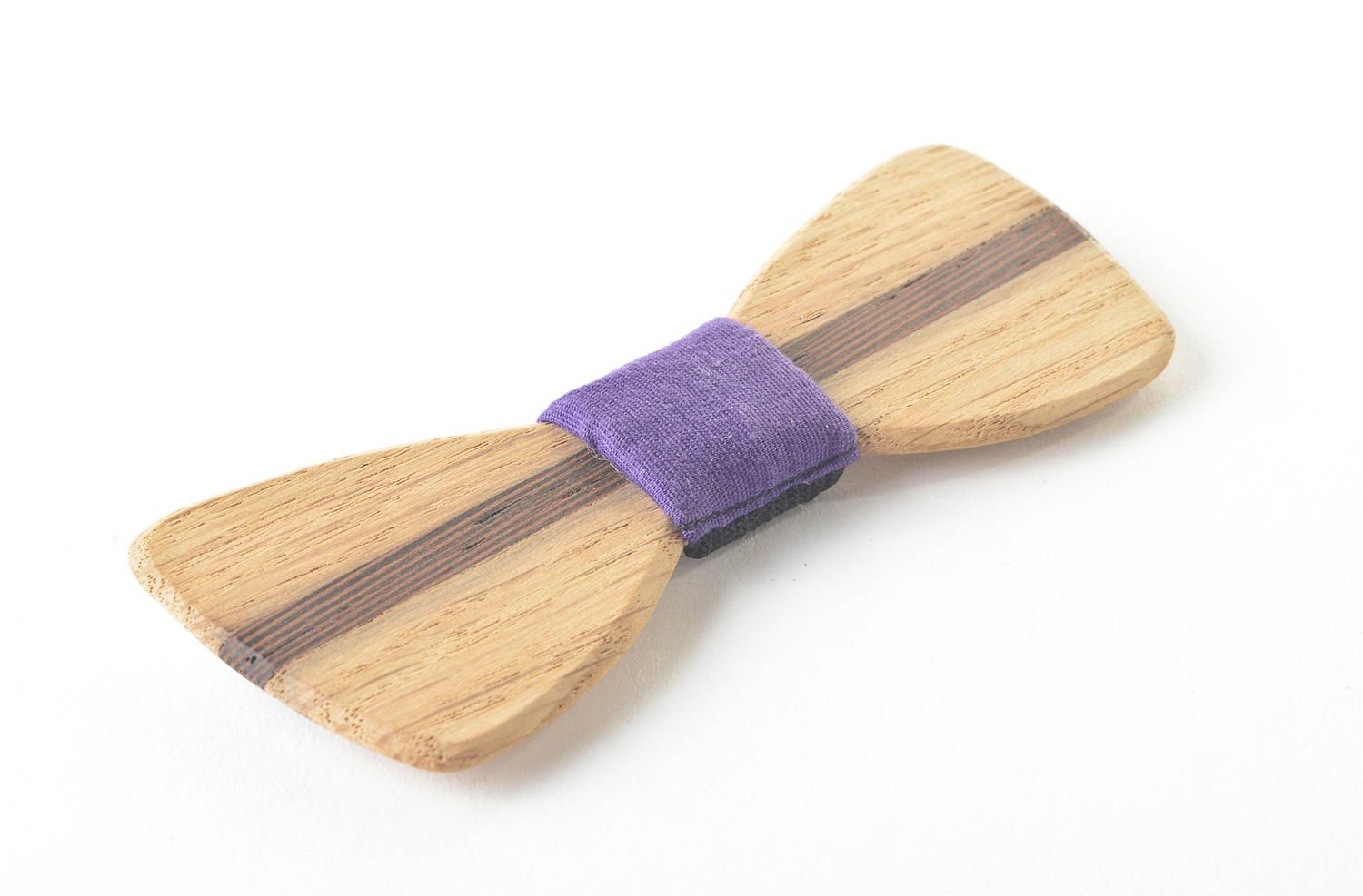Helle Fliege aus Holz handmade Accessoire für Männer Krawatte Fliege stilvoll foto 3