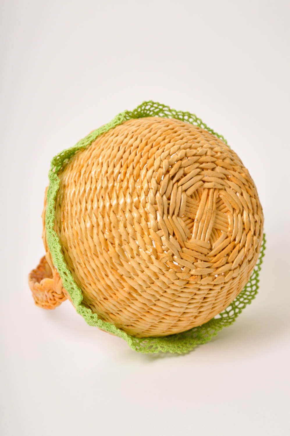 Handmade wicker basket home decor stylish accessories home organizer ideas photo 4