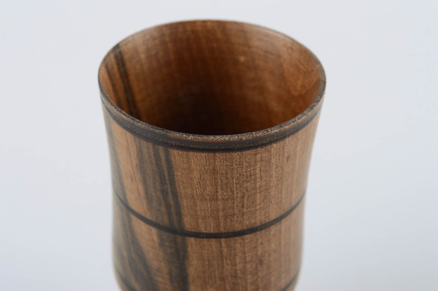 Vaso de chupito de madera artesanal vajilla moderna regalo original ecológico foto 4