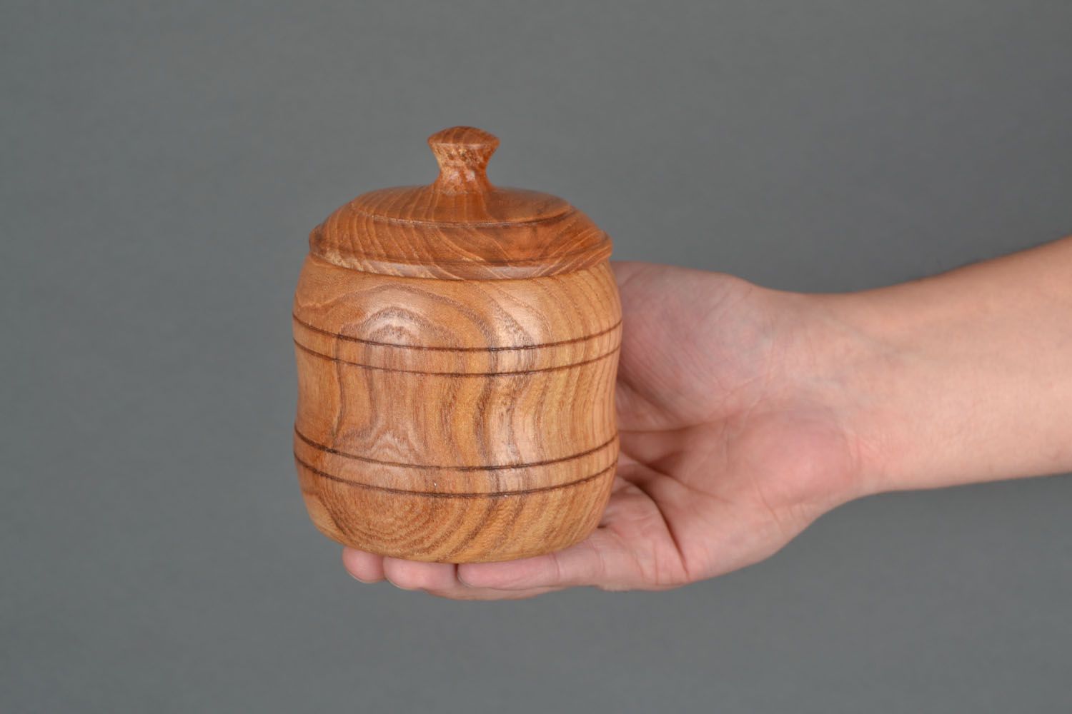 Wooden pot for sugar photo 2
