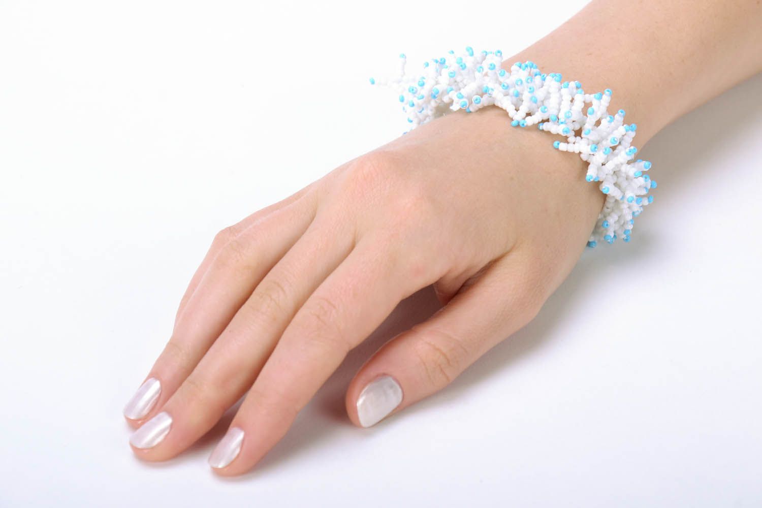 Bracelet en perles de rocaille tchèques fait main photo 5
