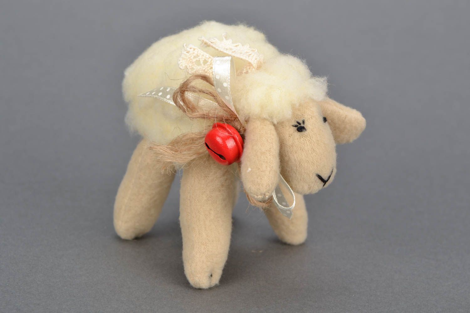 Toy made of natural materials Sheep photo 1