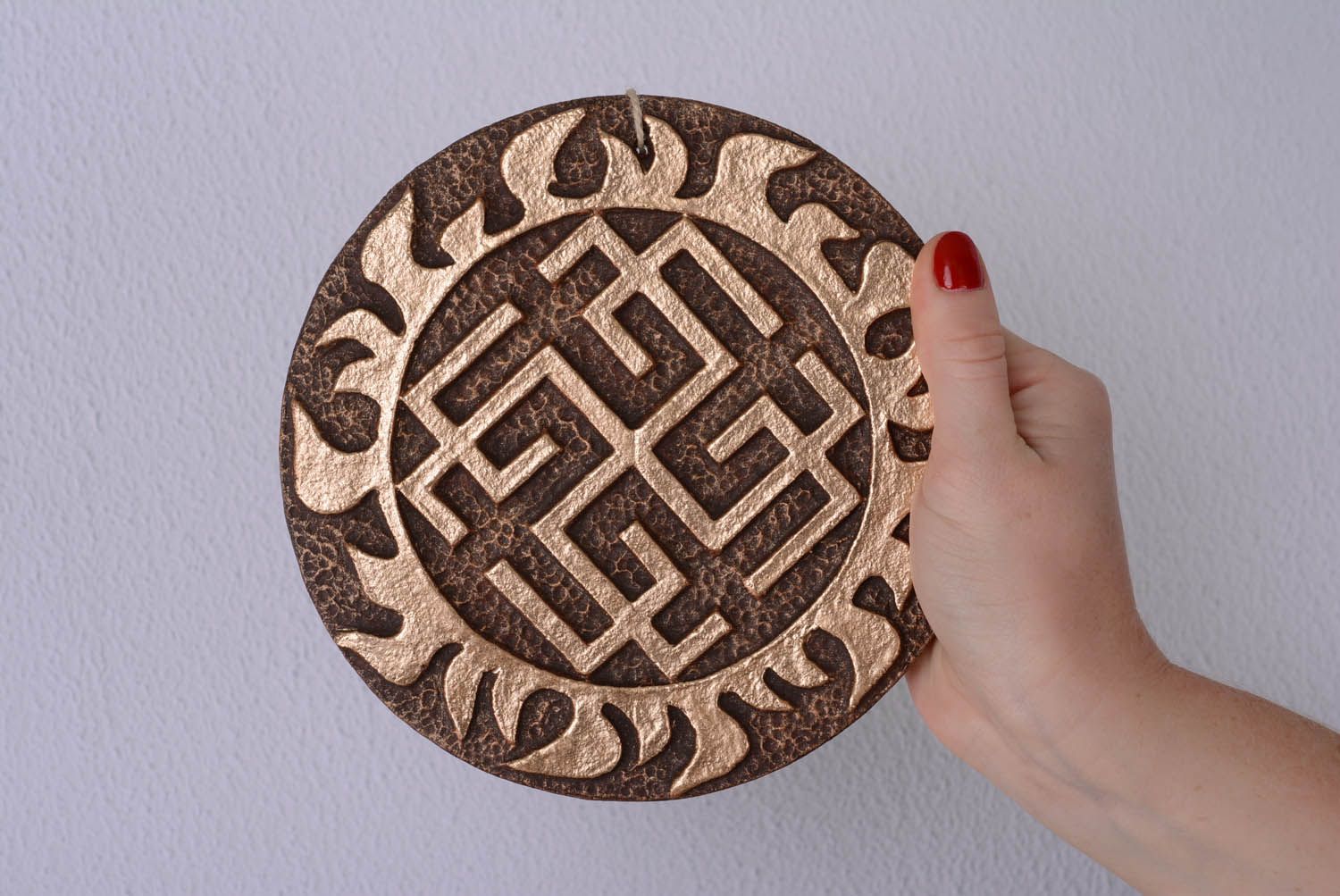Pingente talismã de interior de cerâmica coberto com potala Svarozhich foto 4