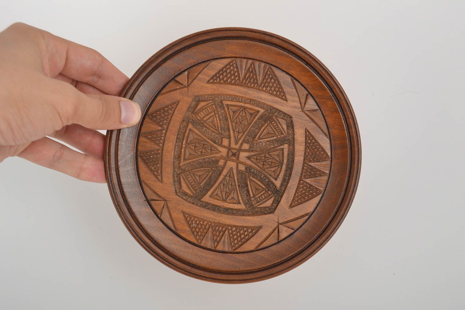 Деревянная посуда ручной работы декоративная тарелка подарочная тарелка фото 5