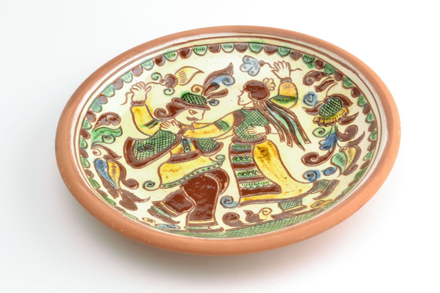 Настенная декоративная тарелка с росписью  фото 4