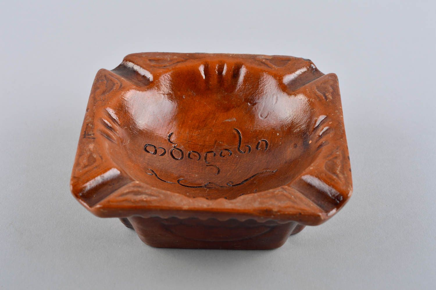 Cenicero de cerámica hecho a mano decoración de mesa regalo original para hombre foto 3