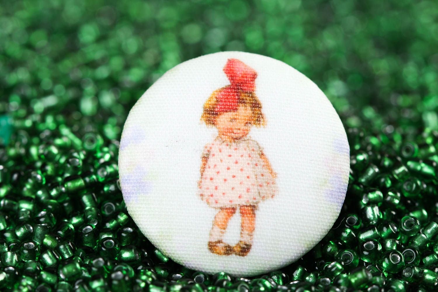 Beautiful handmade fabric button needlework accessories fittings for clothes photo 1
