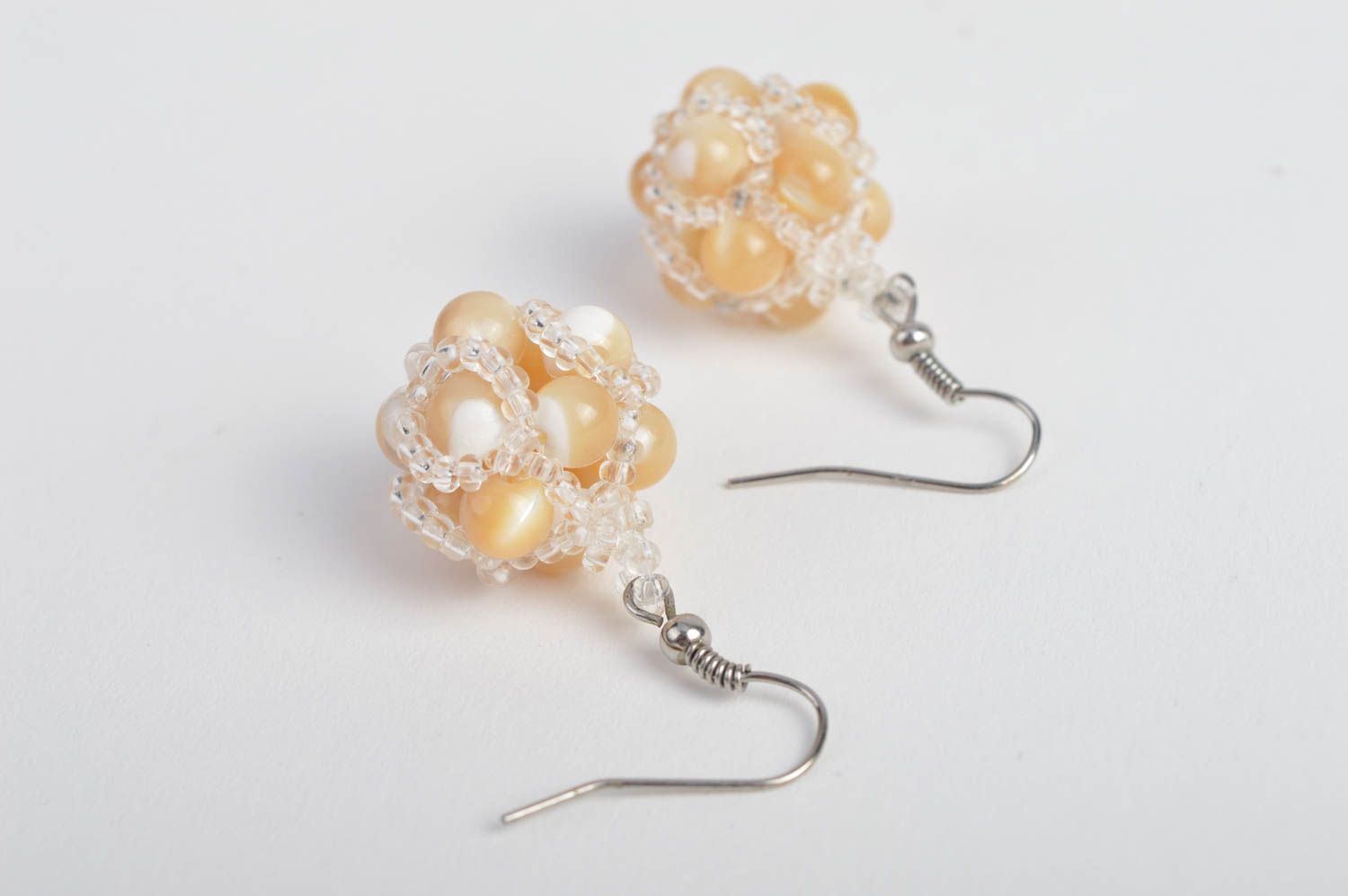 Handmade designer seed beaded jewelry unique earrings present for woman photo 4