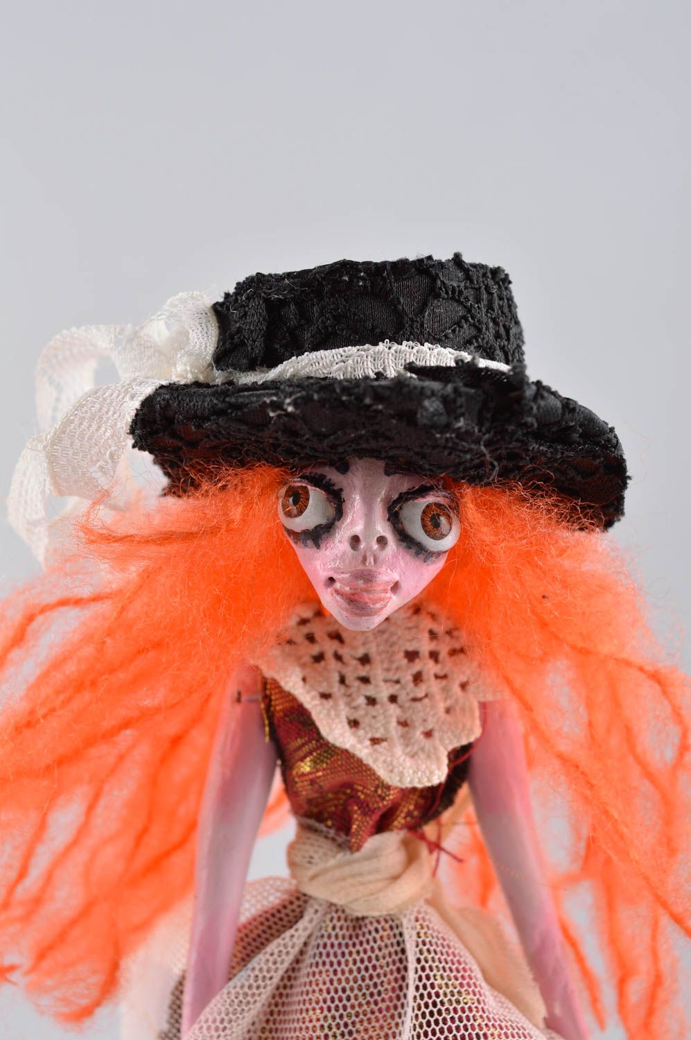 Авторская кукла игрушка ручной работы дизайнерская кукла зомби из глины фото 2