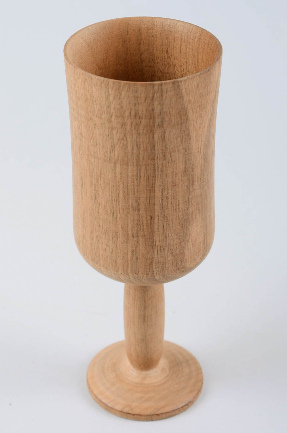 Copa para vino artesanal tallada de madera vajilla moderna regalo original foto 2