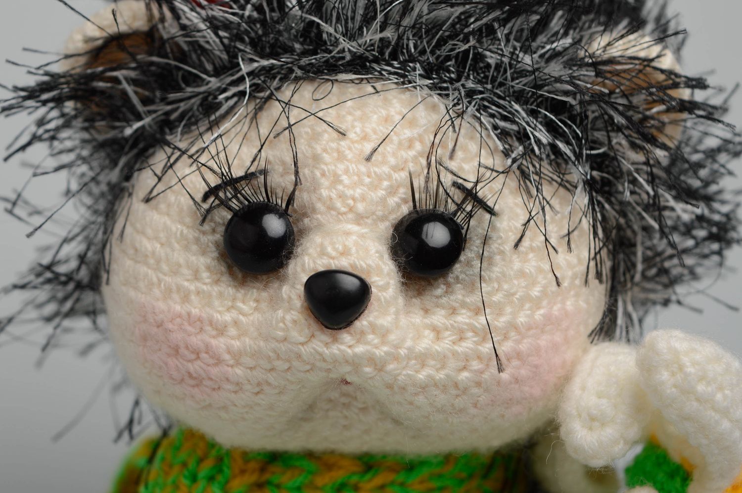 Handmade knit toy Hedgehog photo 2