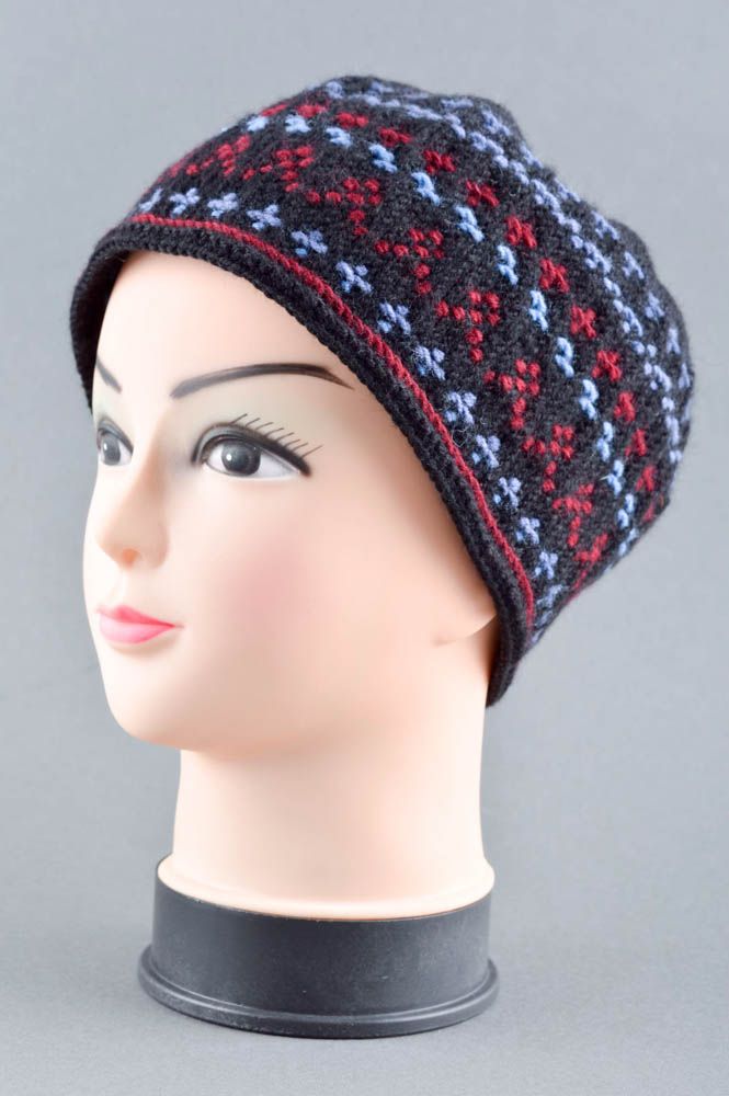 Beautiful handmade crochet hat warm winter hat head accessories for girls photo 1