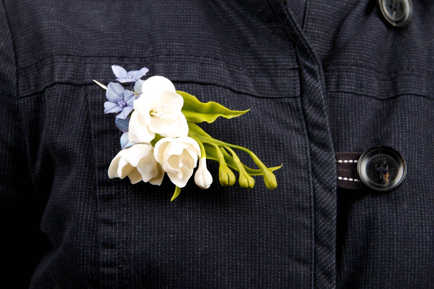 Handmade tender accessory unusual stylish flower brooch feminine brooch photo 2