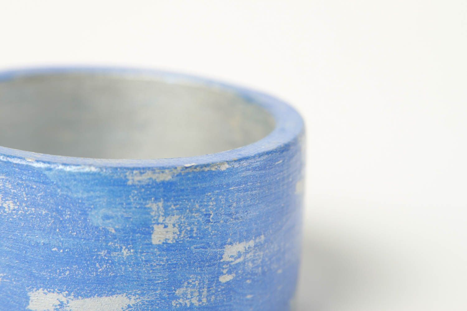 Pulsera de madera hecha a mano regalo original brazalete artesanal color azul foto 5