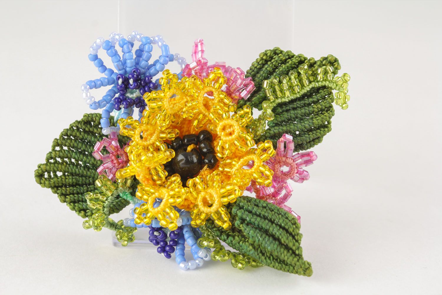 Fleur macramé ankars Fourniture bijoux faite main Loisirs créatifs Tournesol photo 2