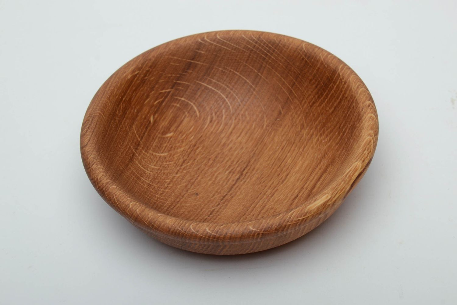 Ciotola ecologica di legno fatta a mano piatto di cucina utensili da cucina foto 3