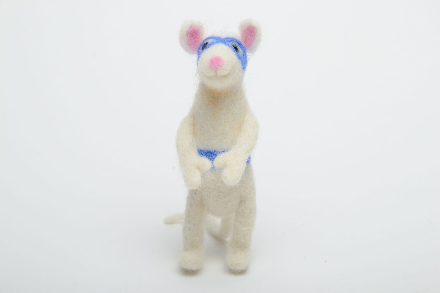 Decorative felt toy in the shape of mouse photo 2