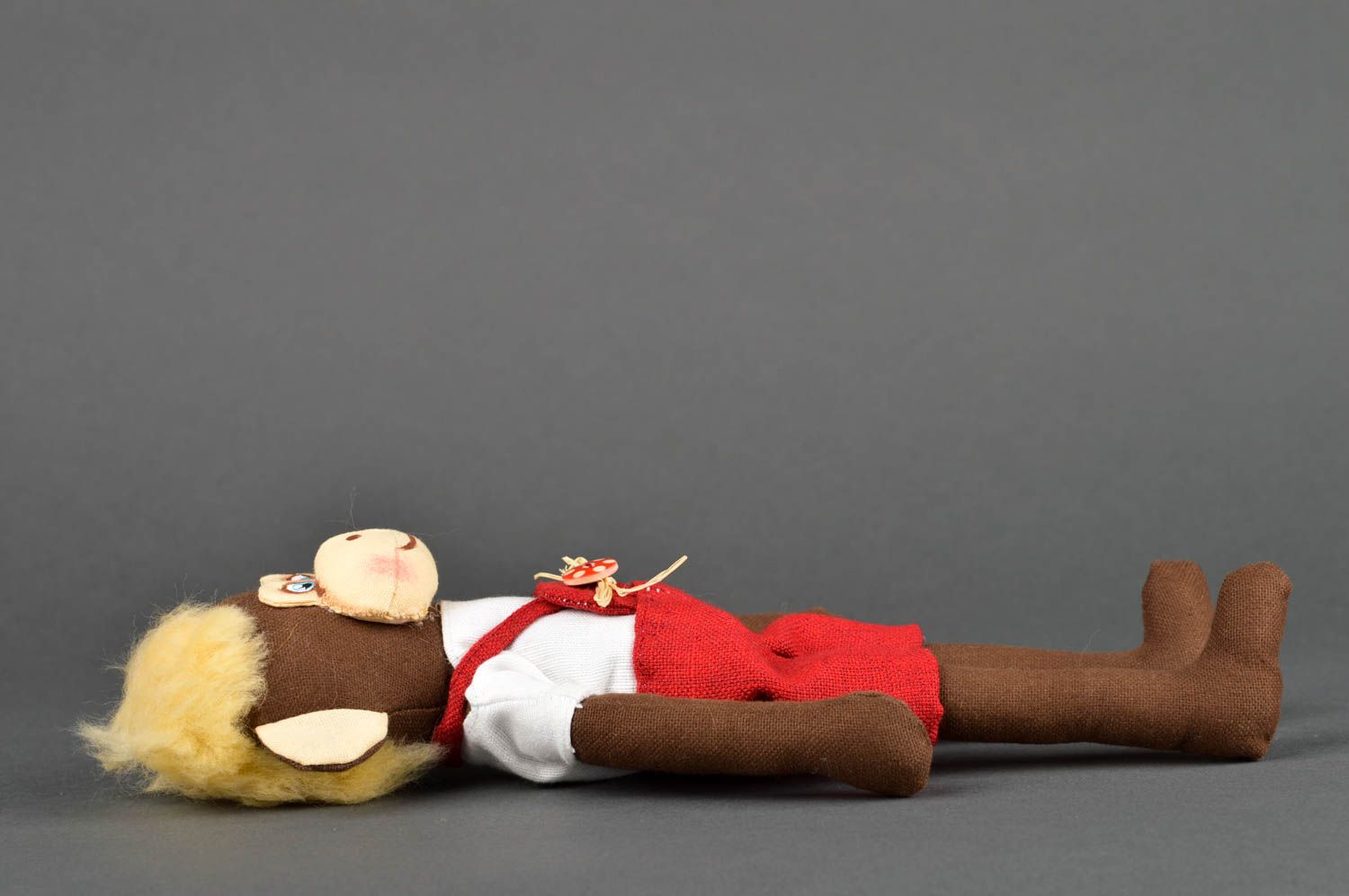 Игрушка обезьянка ручной работы детская игрушка интерьерная мягкая игрушка  фото 3