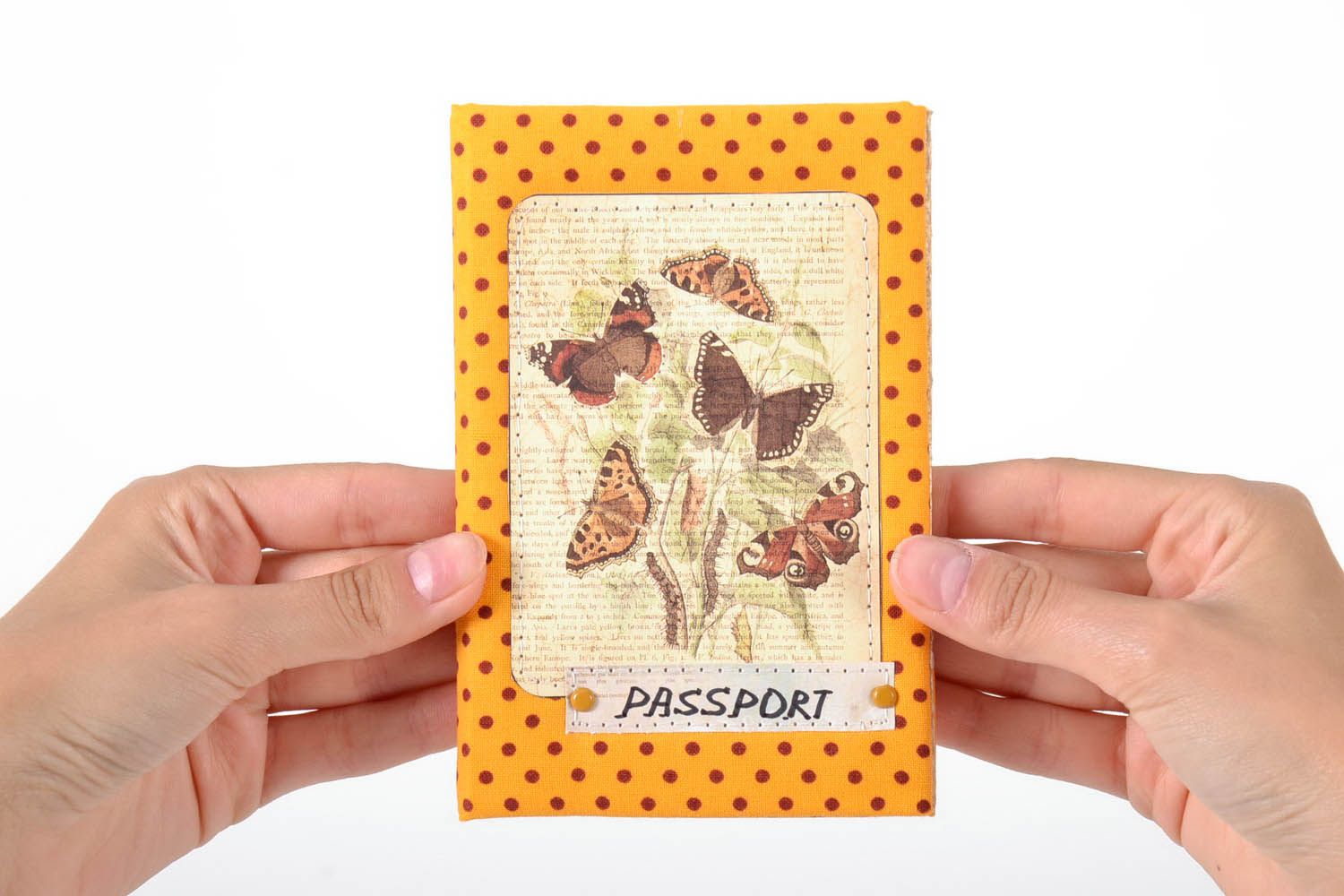 Schöner Pass-Umschlag aus Baumwoll-Stoff foto 5