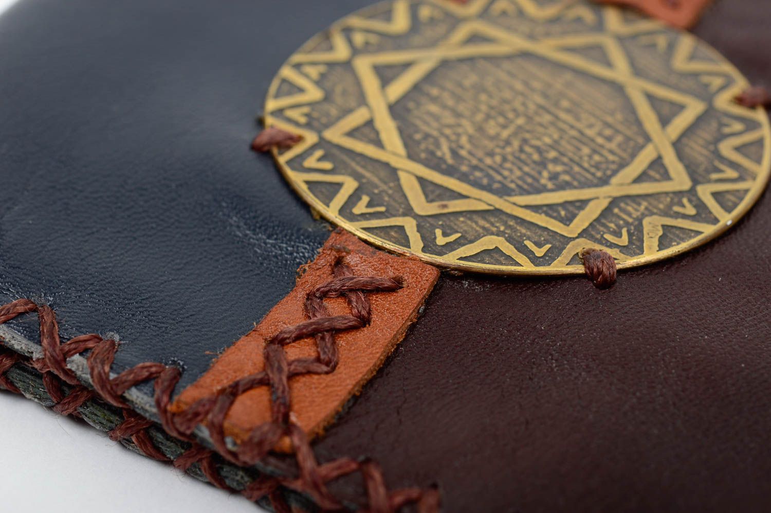 Portefeuille en cuir fait main Maroquinerie design élégant Cadeau original photo 4