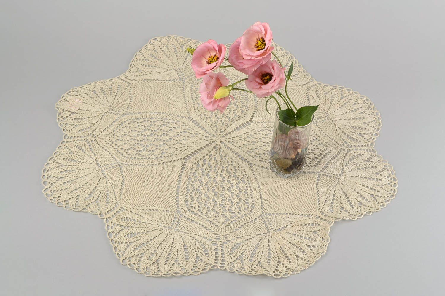 Handmade knitted decorative napkin decor napkin for dresser table home ideas photo 1