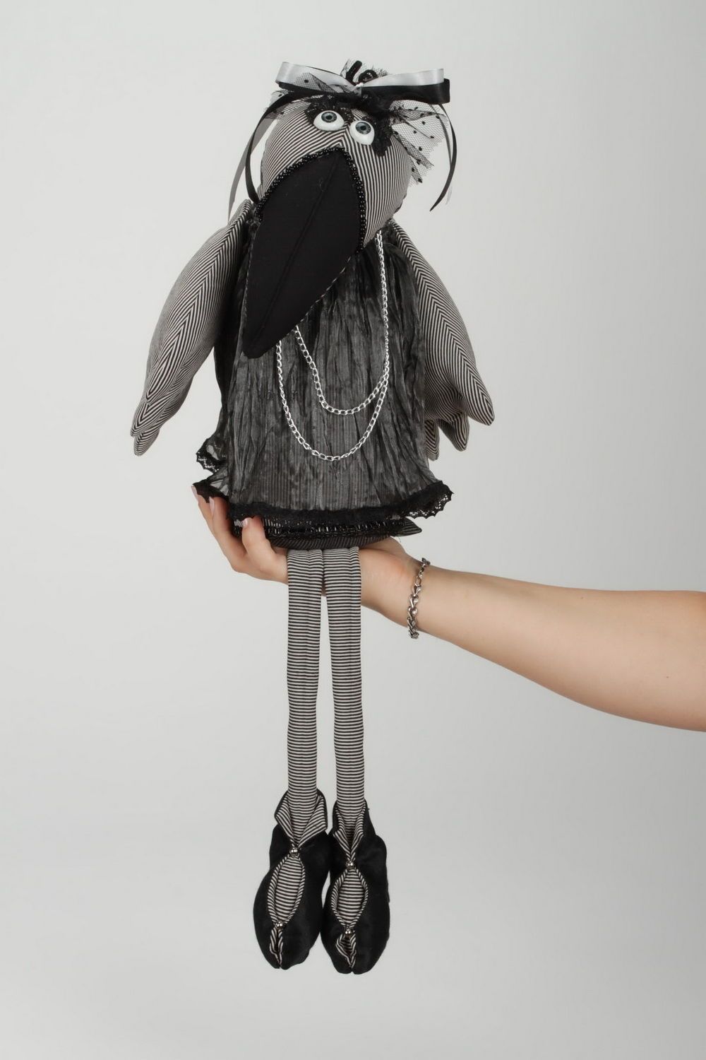 Fabric soft toy Crow photo 2